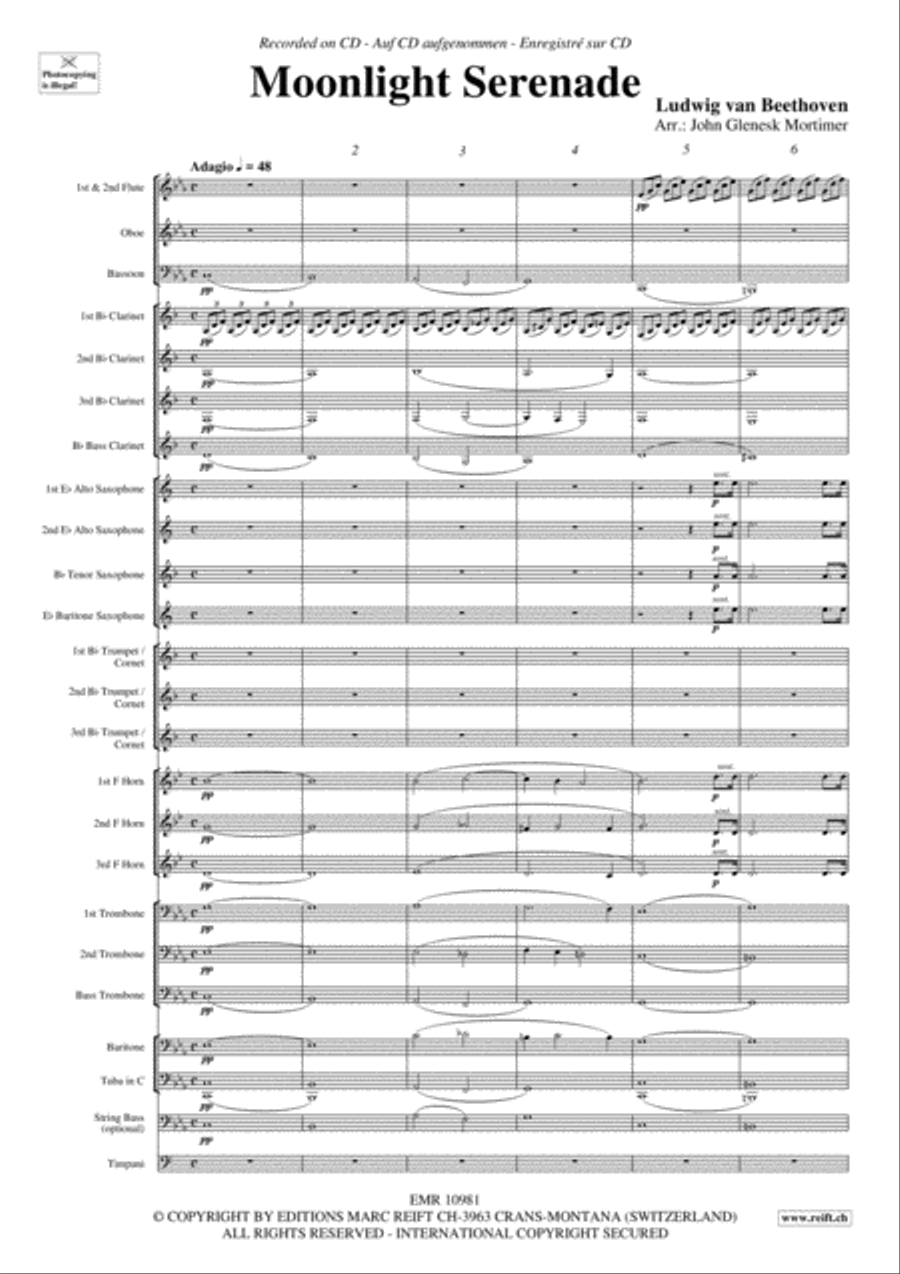 Moonlight Serenade Concert Band scores gallery preview page 4