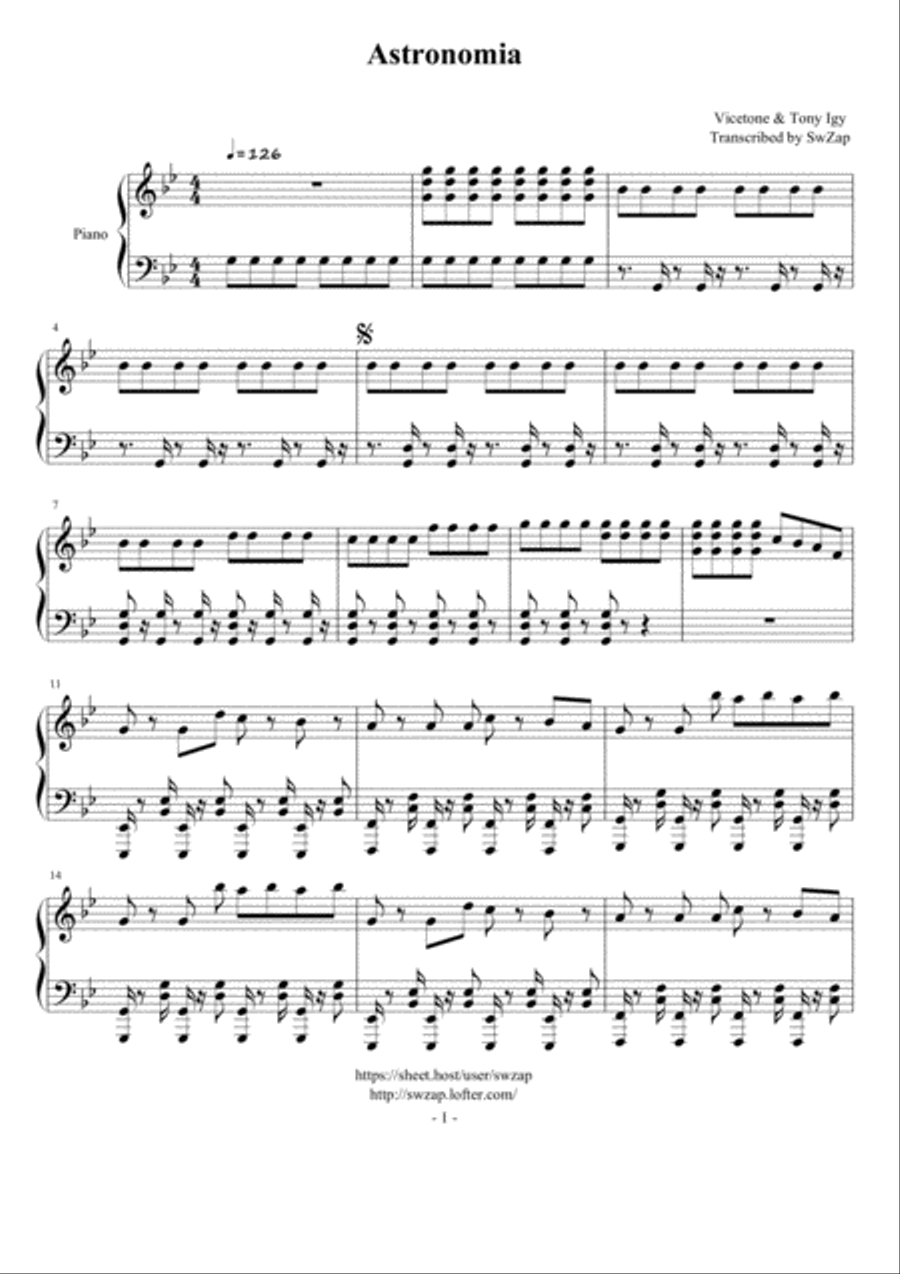 Astronomia Astronomia Small Ensemble scores gallery preview page 1