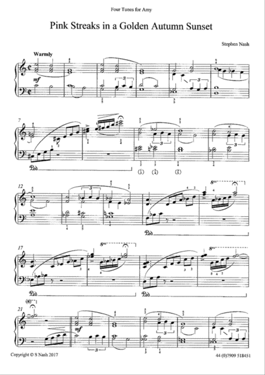 Four Tunes for Amy Piano Method scores gallery preview page 3