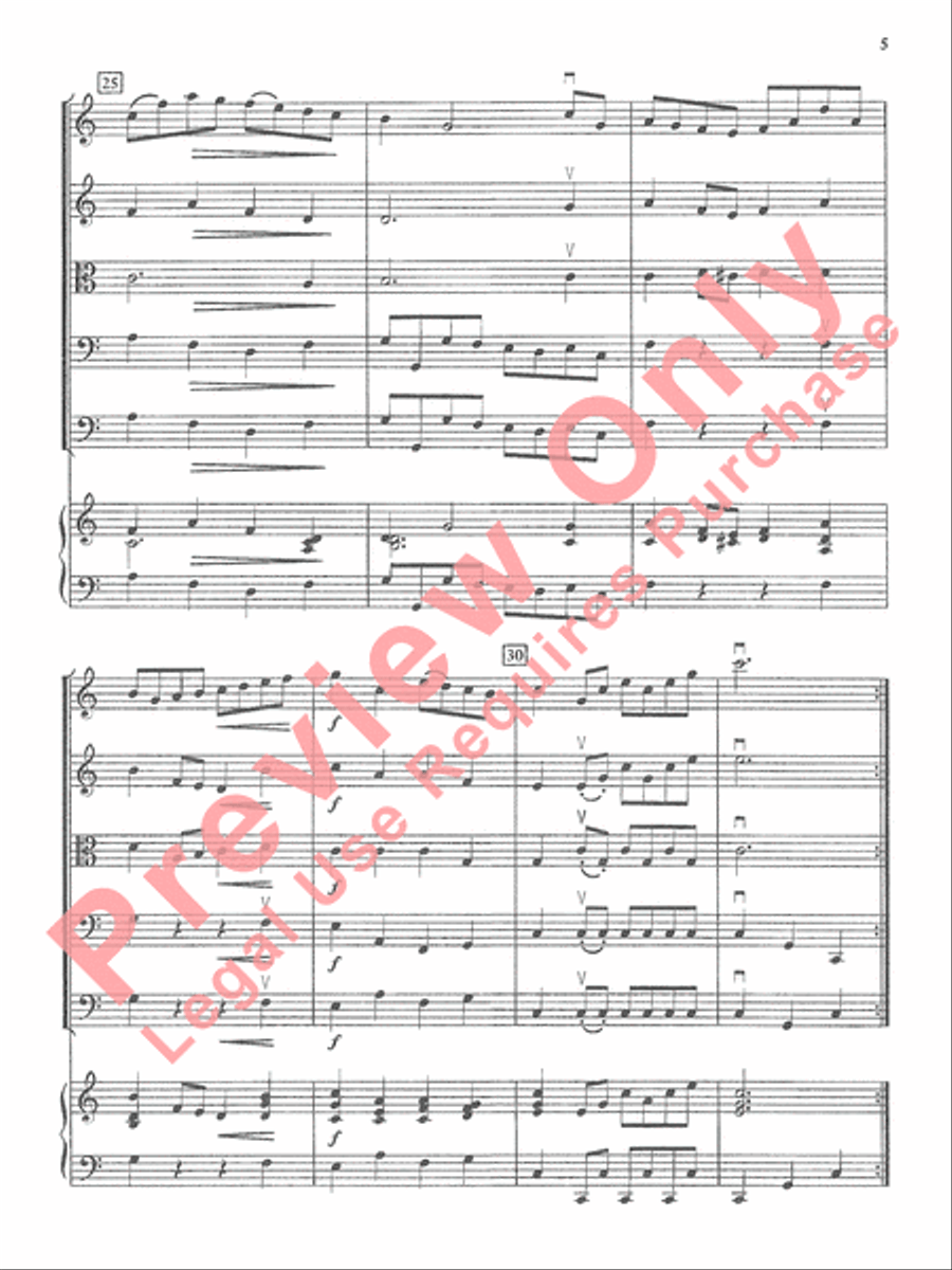 Bach Suite for String Orchestra String Orchestra scores gallery preview page 6