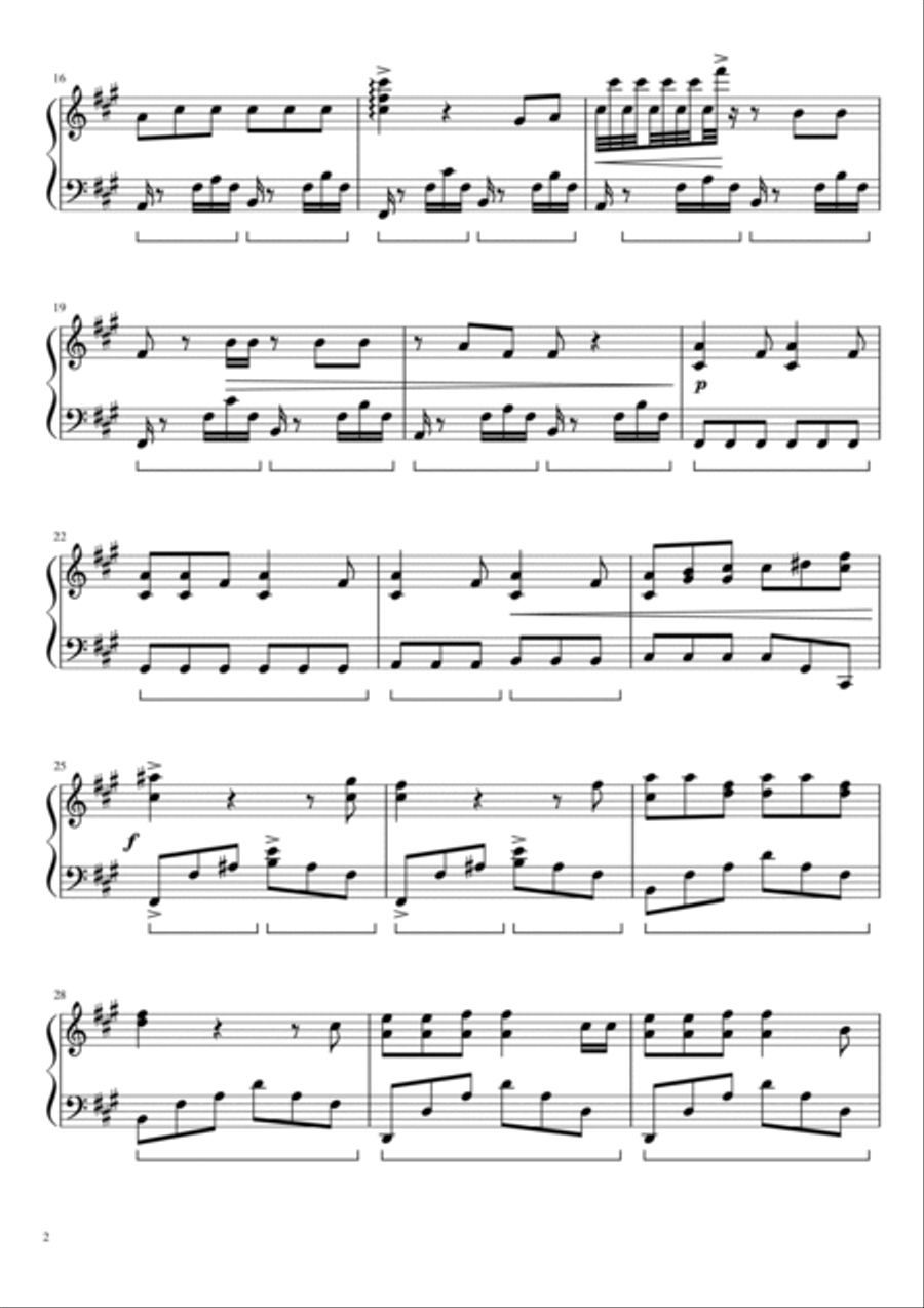 Lie Piano Solo scores gallery preview page 2