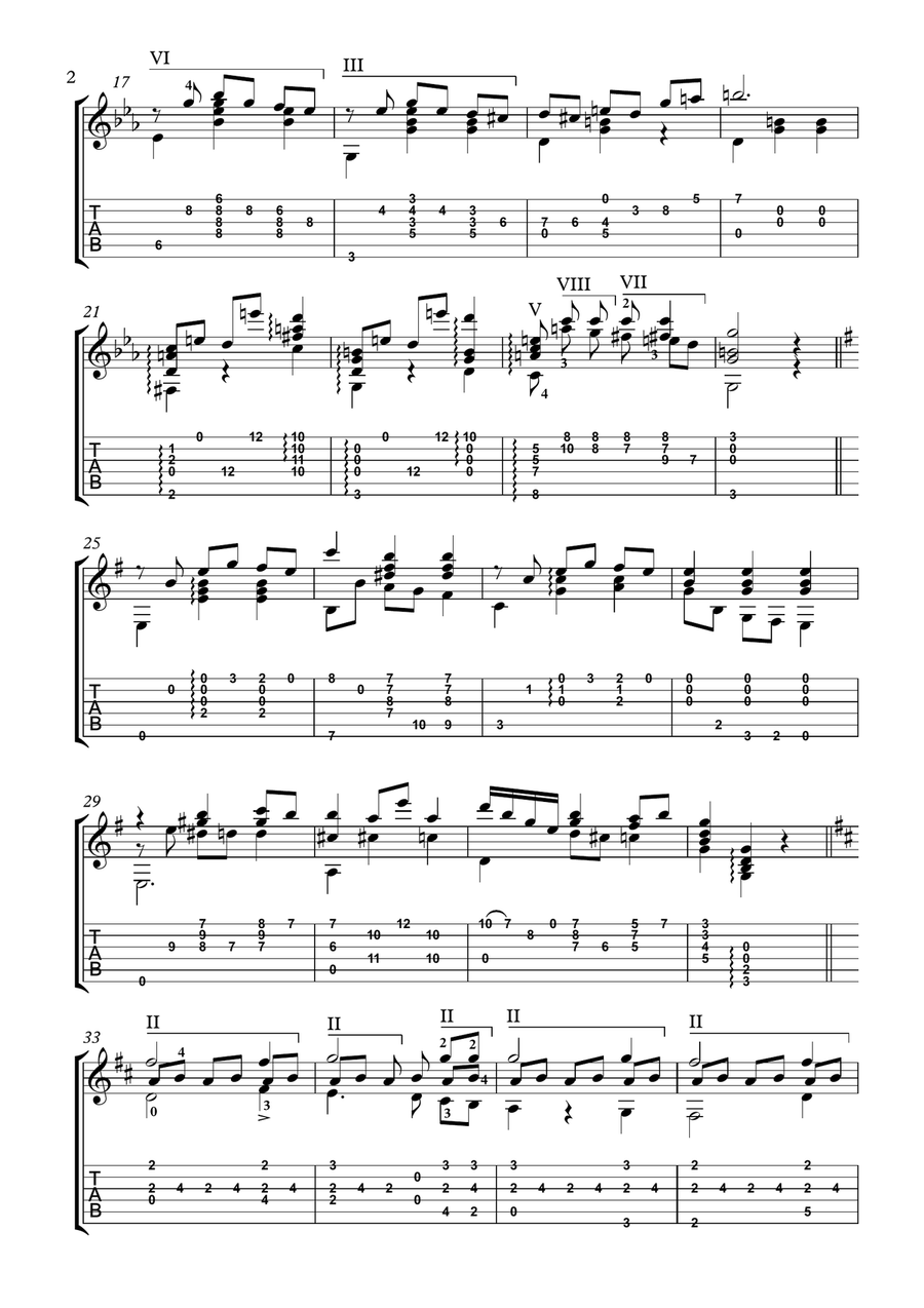 Elisa guitar solo Acoustic Guitar scores gallery preview page 2