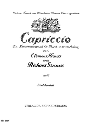 Book cover for String Sextet (capriccio) Op85 Parts Str Chmbr