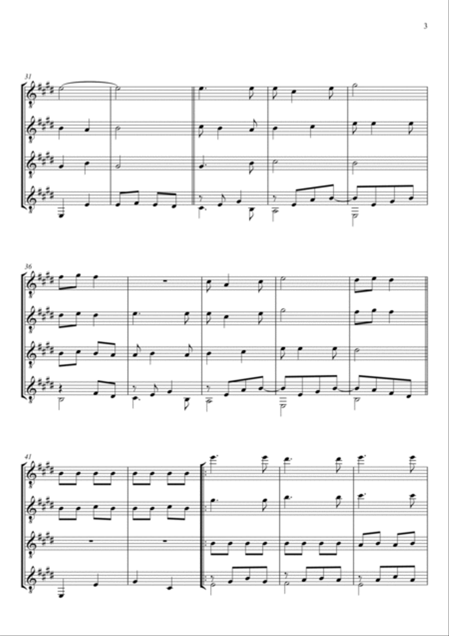 JISAS YU HOLEM HAND BLONG MI - FOR GUITAR QUARTET Guitar Ensemble scores gallery preview page 4