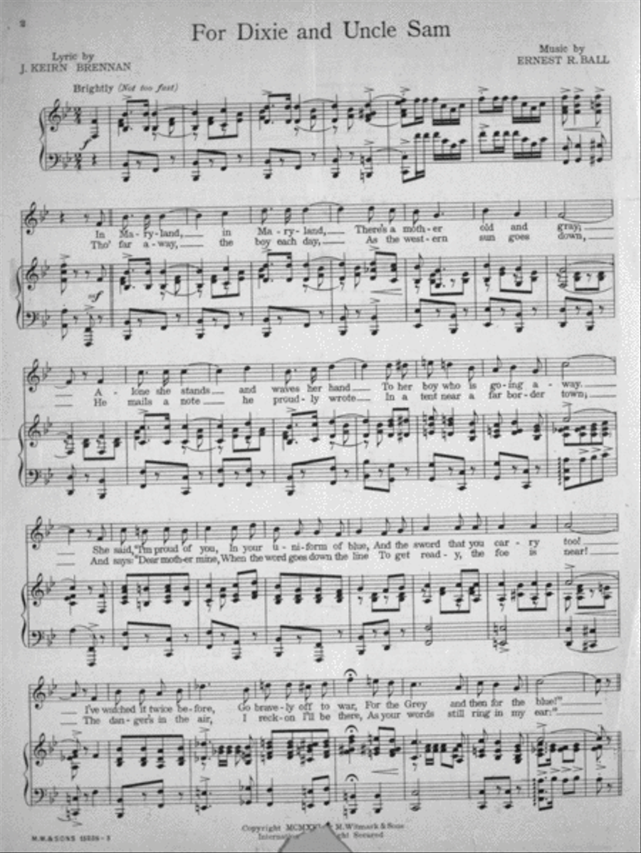For Dixie and Uncle Sam 3-Part scores gallery preview page 2