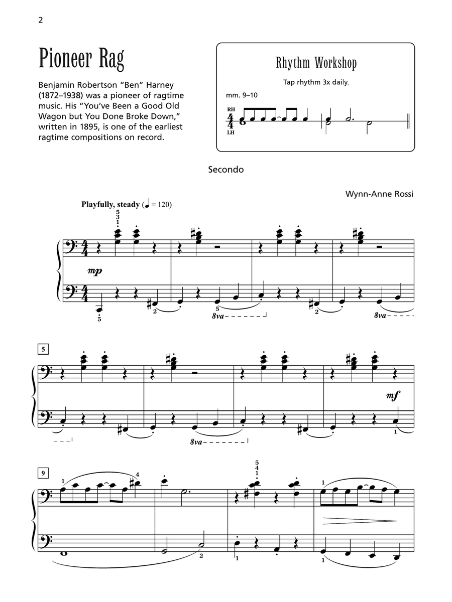 Pioneer Rag - Piano Duet (1 Piano, 4 Hands) 1 Piano, 4-Hands scores gallery preview page 1