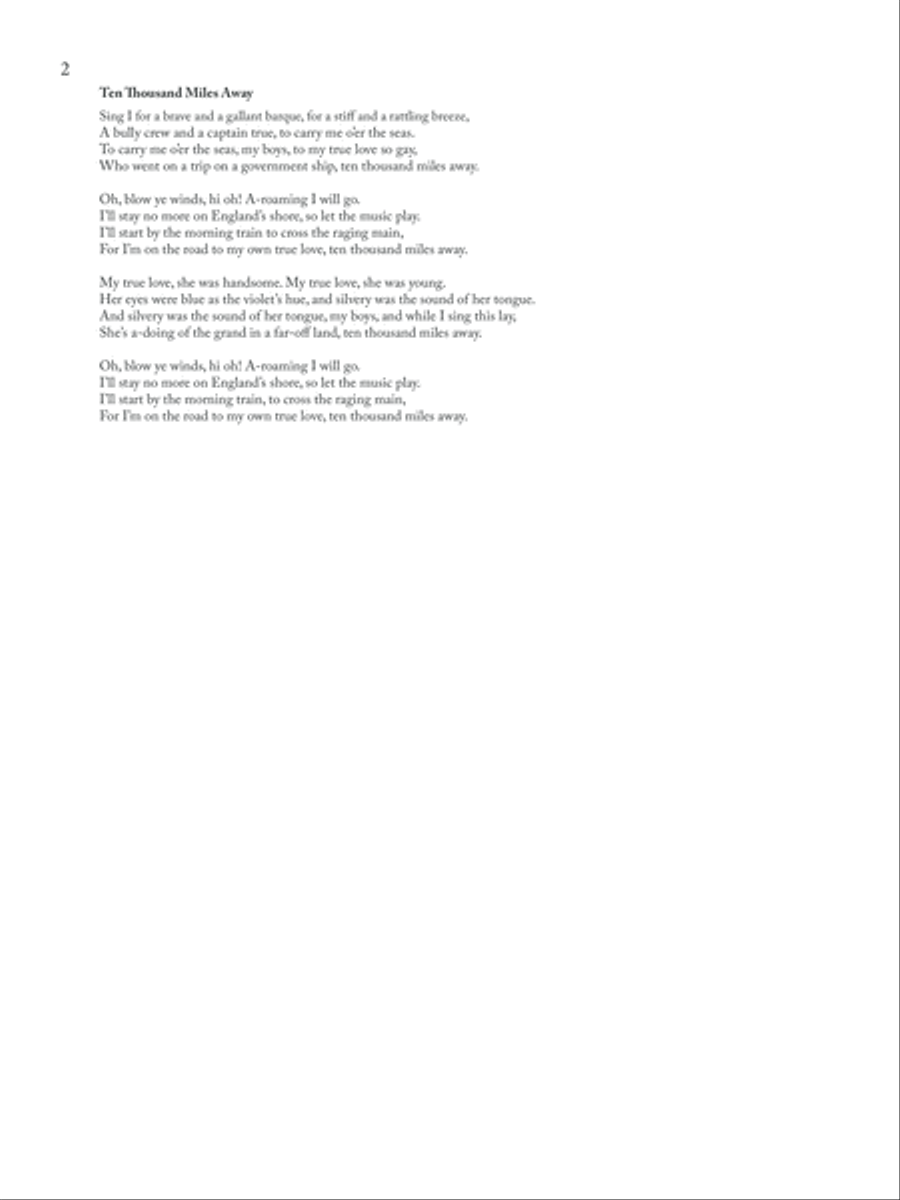 Ten Thousand Miles Away High Voice scores gallery preview page 1