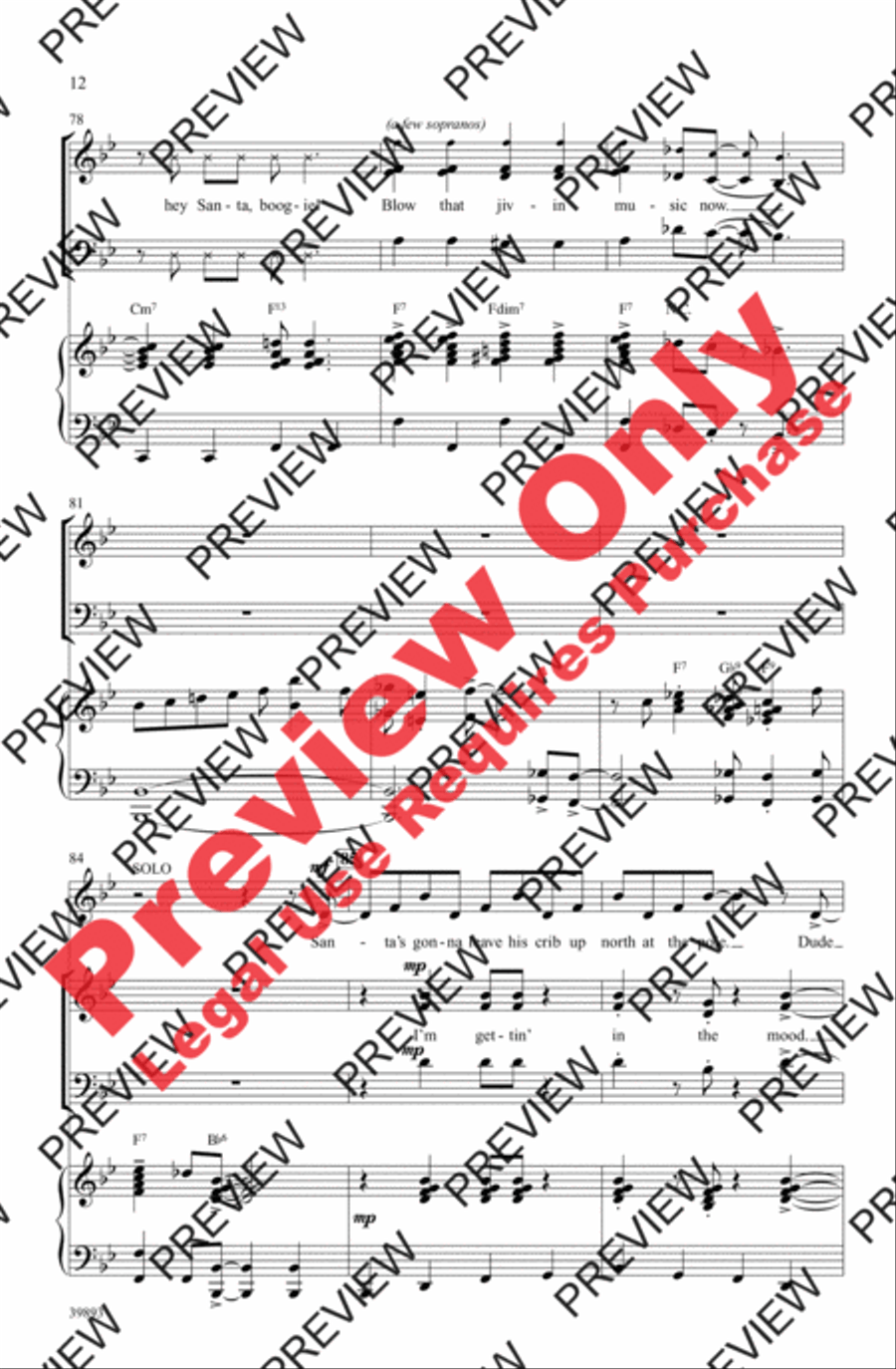 Gettin' in the Mood (for Christmas) 3-Part scores gallery preview page 12