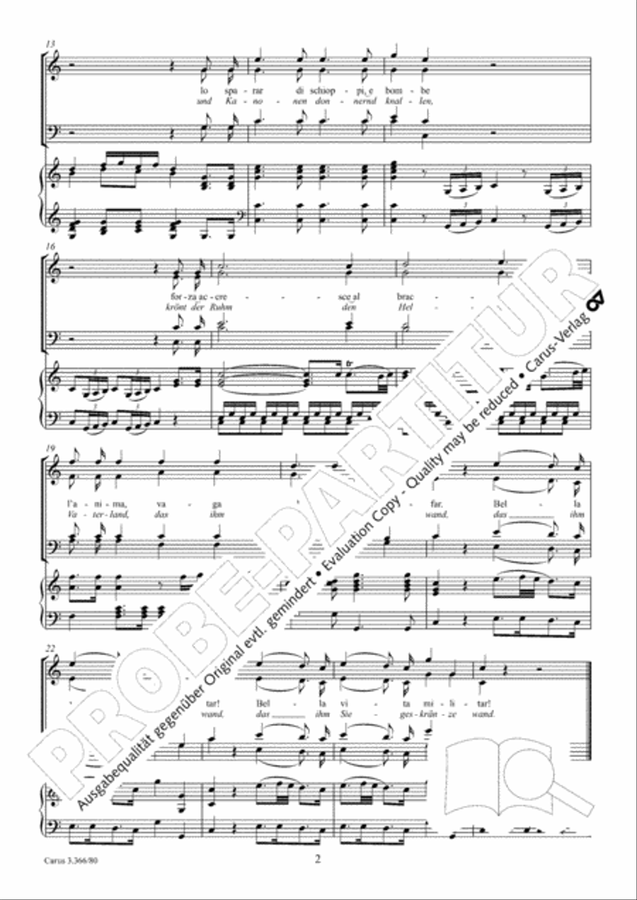 Bella vita militar 4-Part scores gallery preview page 3