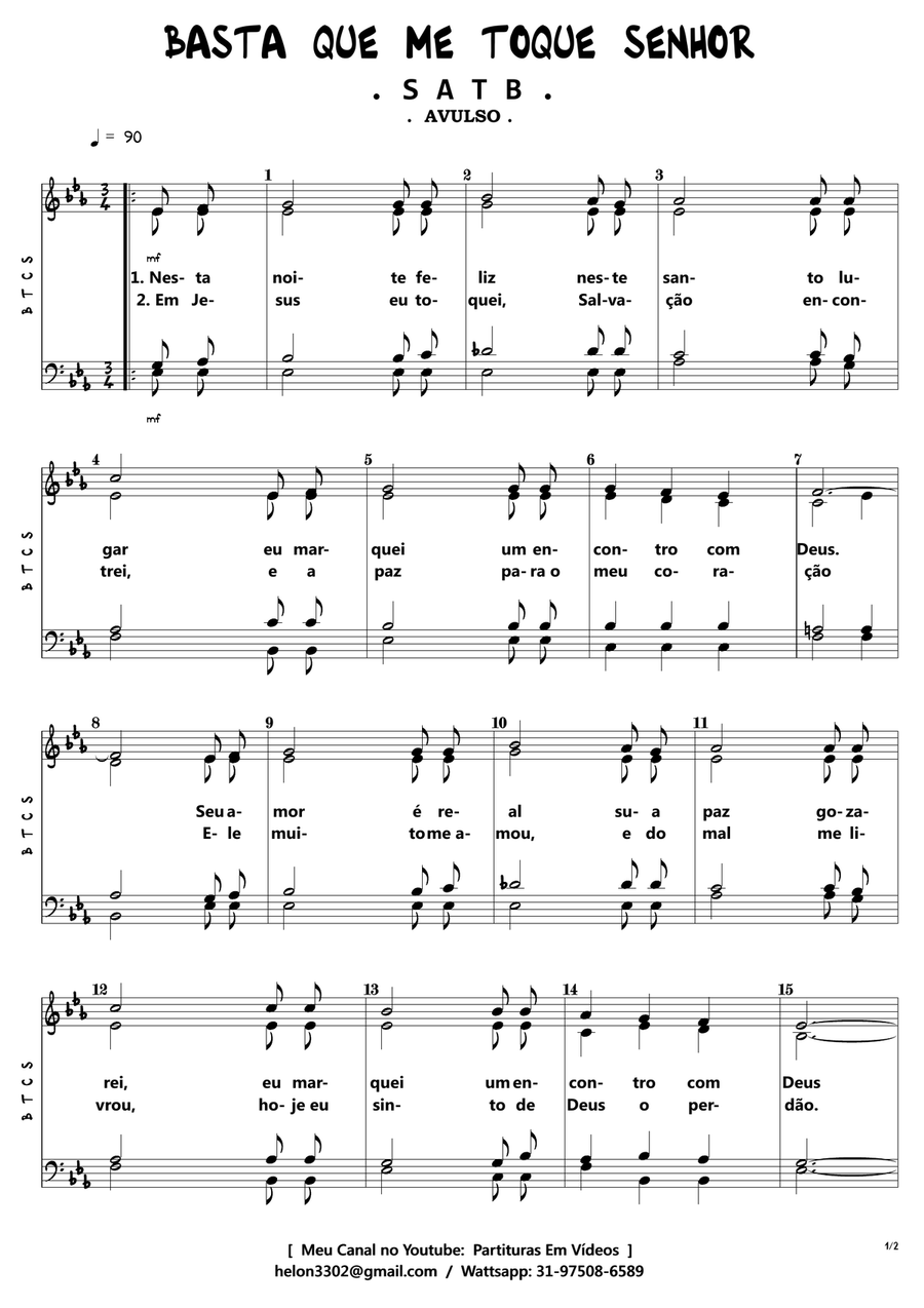 Basta Que Me Toques 4-Part scores gallery preview page 1