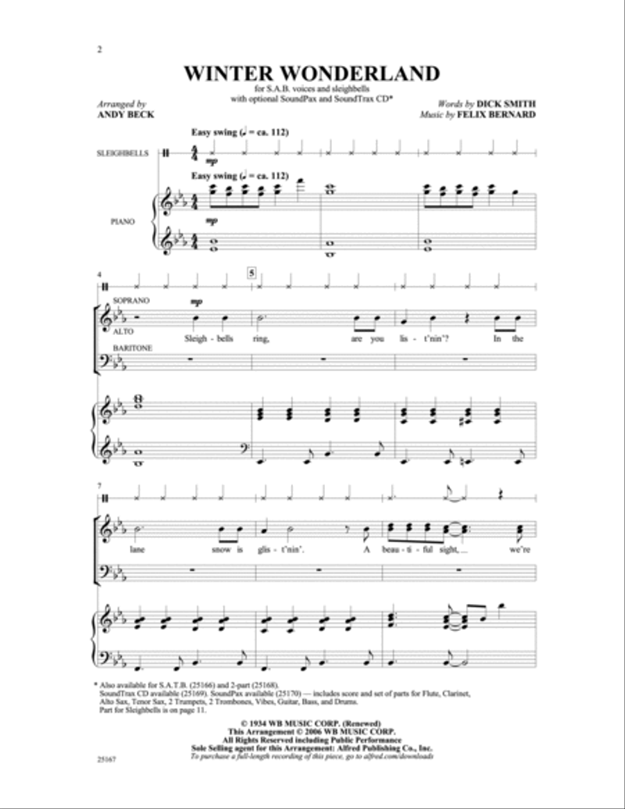 Winter Wonderland 3-Part scores gallery preview page 2