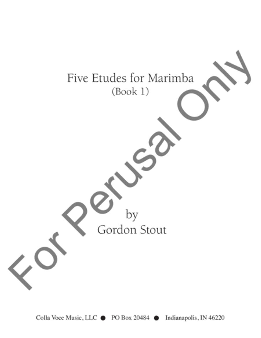 Five Etudes For Marimba Book 1 Marimba scores gallery preview page 2