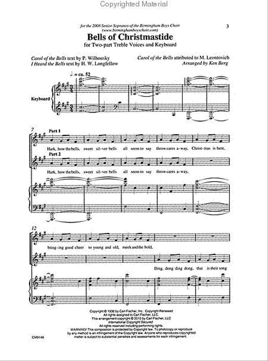 Bells of Christmastide Choir scores gallery preview page 2