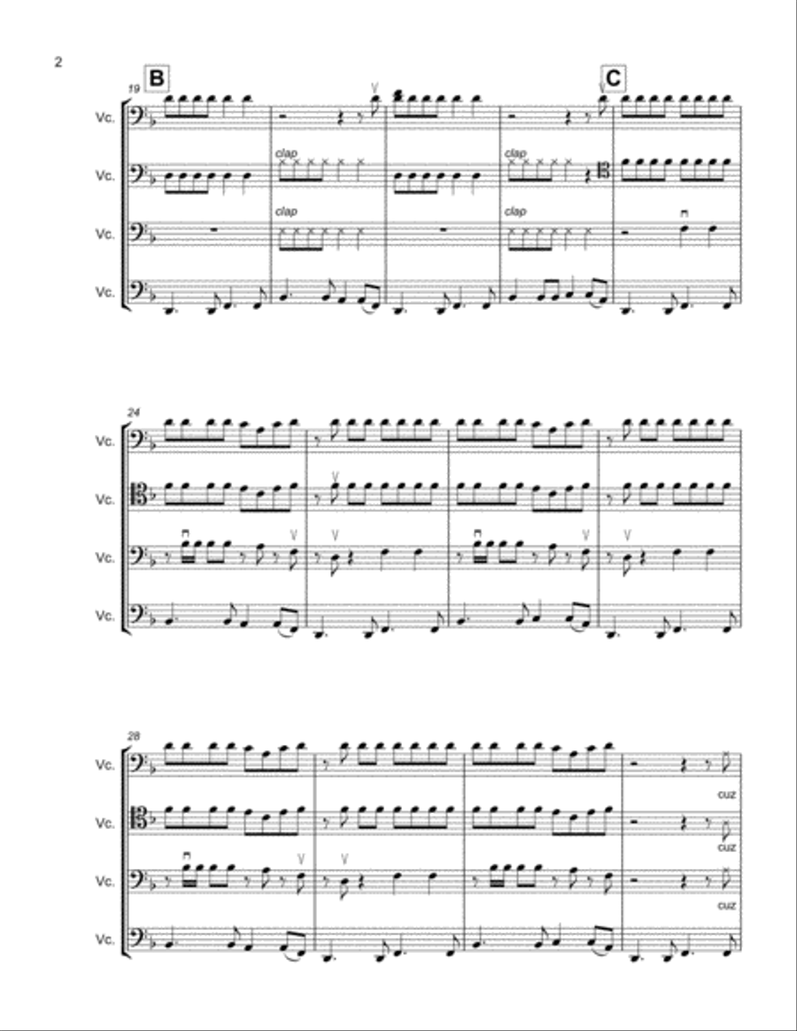Handclap Cello scores gallery preview page 2