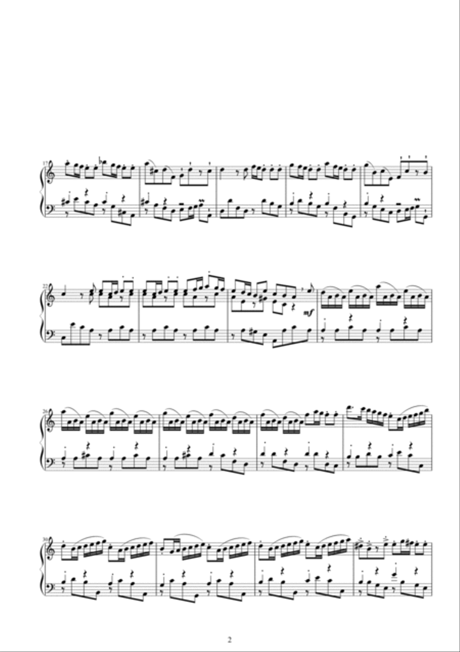 A.Vivaldi-Concerto in A minor (Rv 356) transcription for piano Piano Solo scores gallery preview page 2