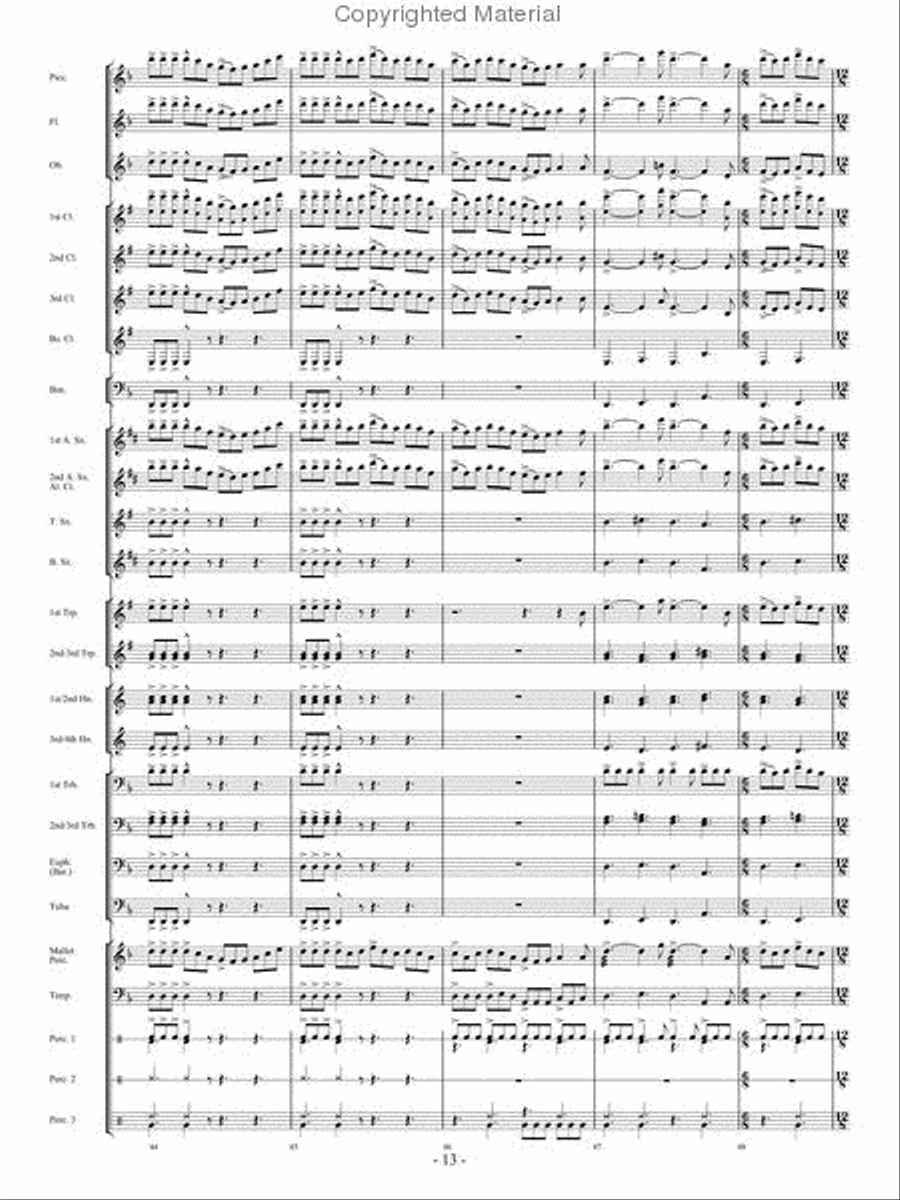 When The Tears Fell Concert Band scores gallery preview page 12