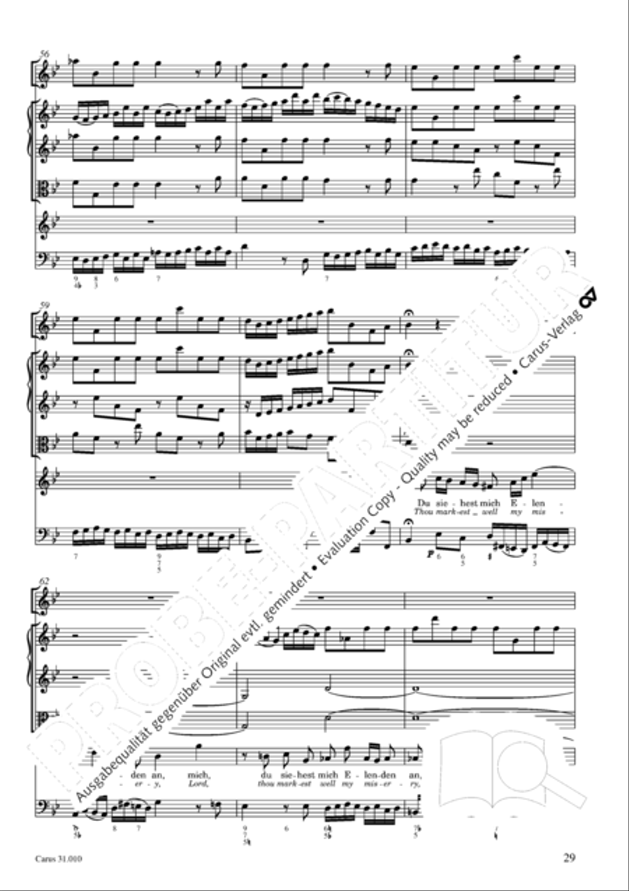 Magnify the Lord, my soul (Meine Seel erhebt den Herren) 4-Part scores gallery preview page 25