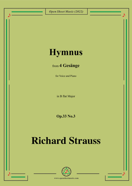Richard Strauss-Hymnus,in B flat Major,Op.33 No.3 image number null