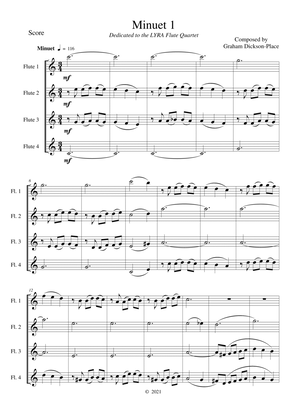 Minuet 1 - Flute Quartet - An original composition by Graham Dickson-Place