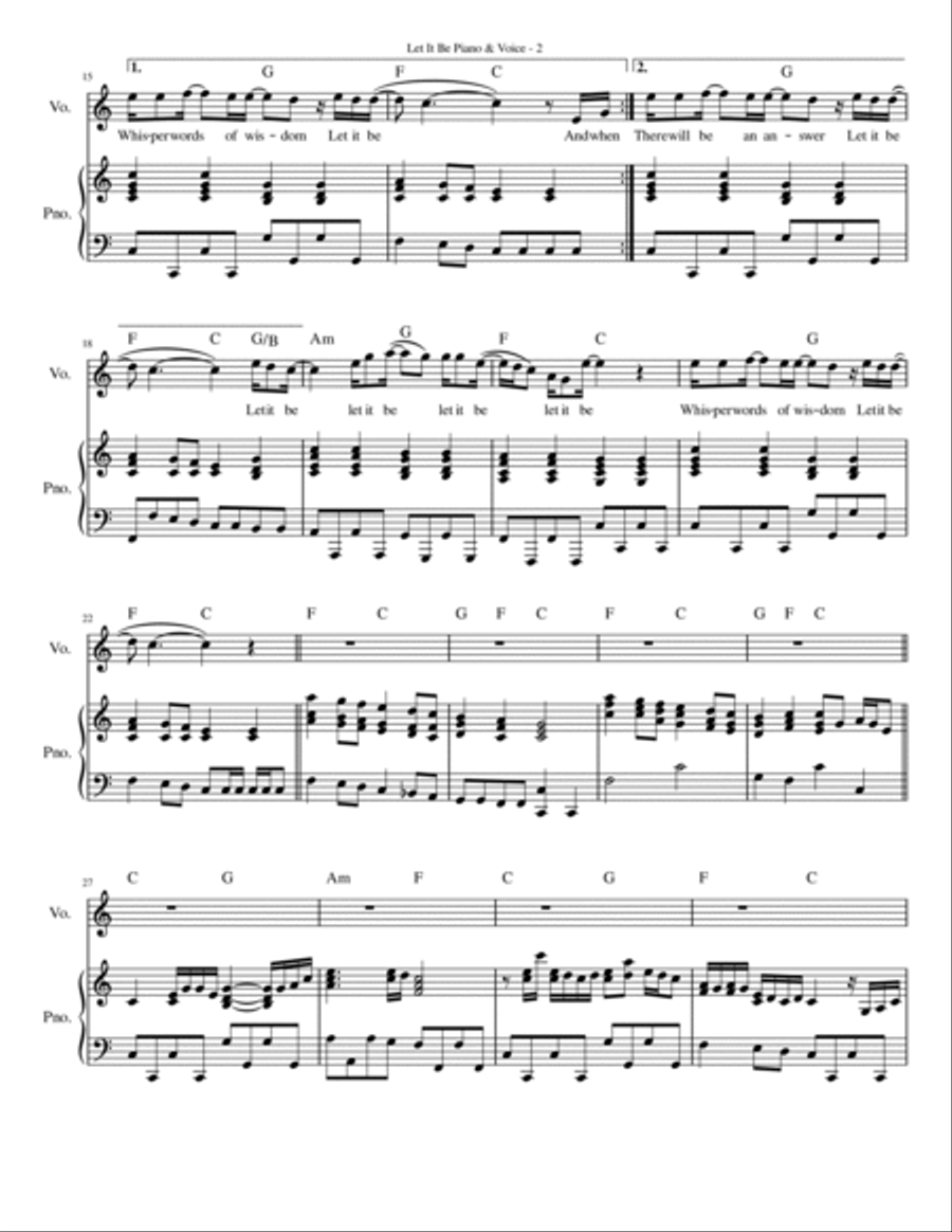 Let It Be Voice scores gallery preview page 2