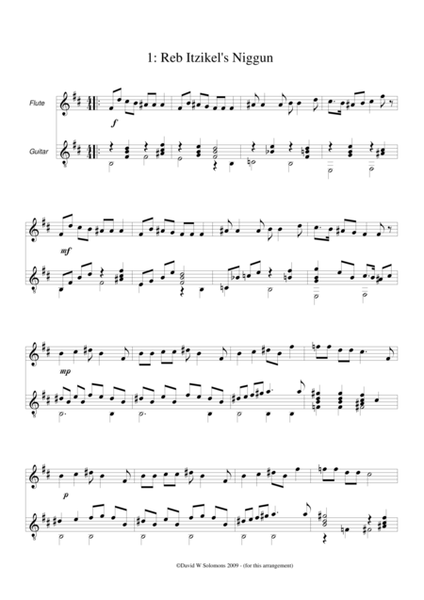Reb Itzikel's niggun (Song of Rabbi Ezekiel) for flute and guitar image number null