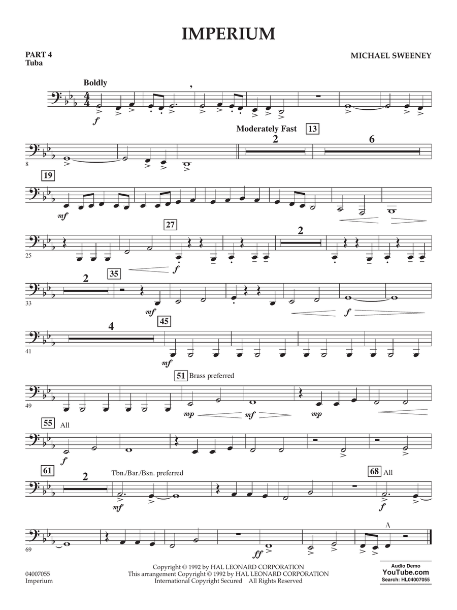 Imperium - Pt.4 - Tuba Concert Band scores gallery preview page 1