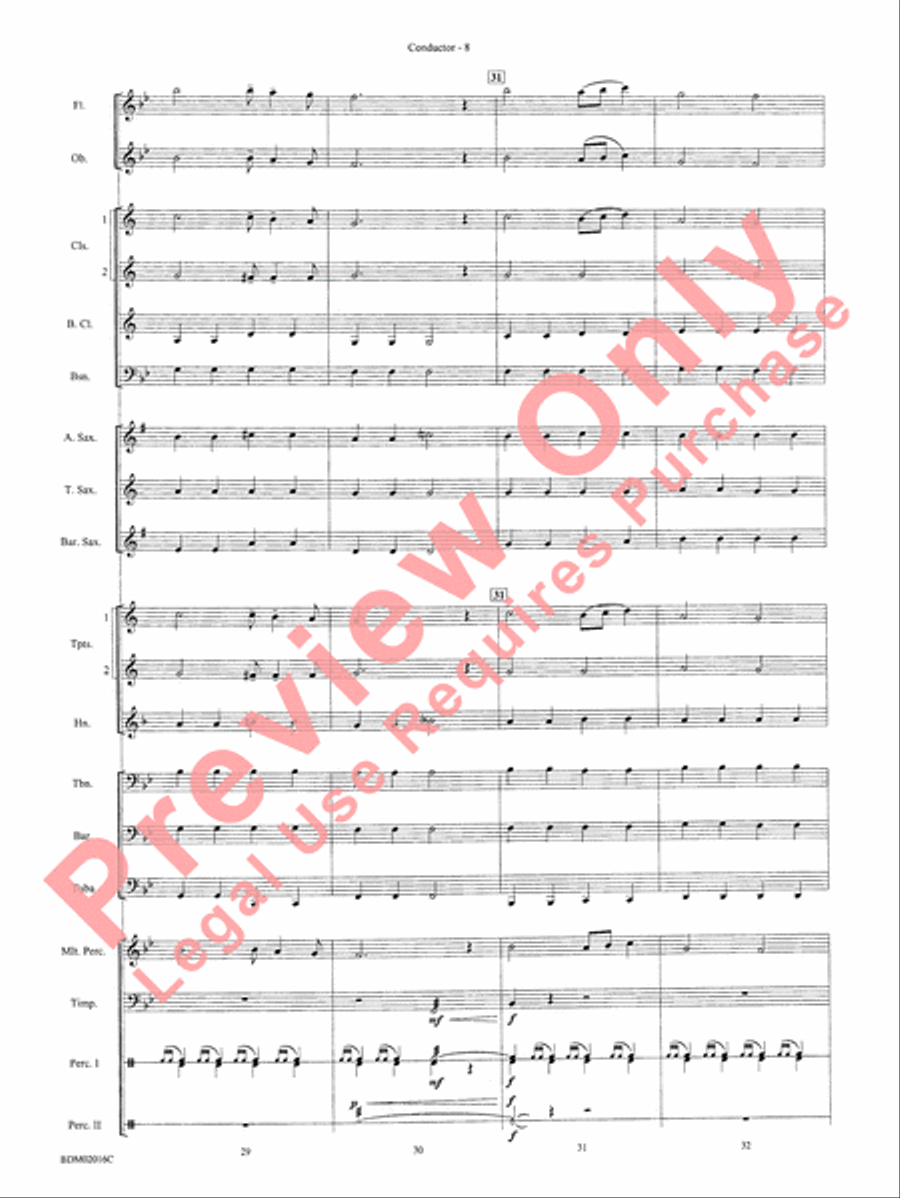 Graduation Suite (Processional: Pomp and Circumstance March No. 1 / Recessional: Rondeau from Premiere Suite) Concert Band scores gallery preview page 10