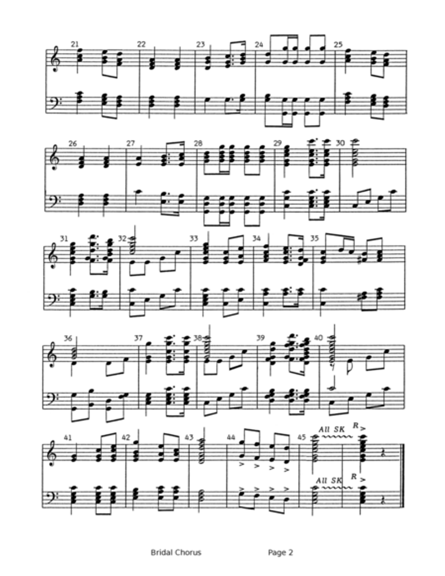 Bridal Chorus / Wedding March 4-Octaves scores gallery preview page 1