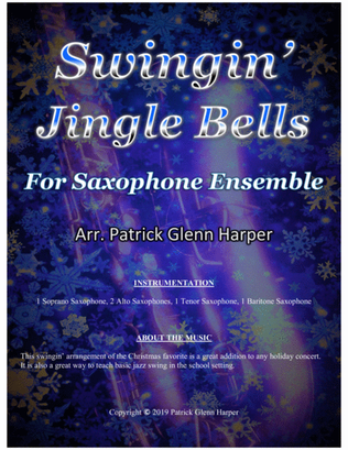 Book cover for Swingin' Jingle Bells - for Saxophone Ensemble