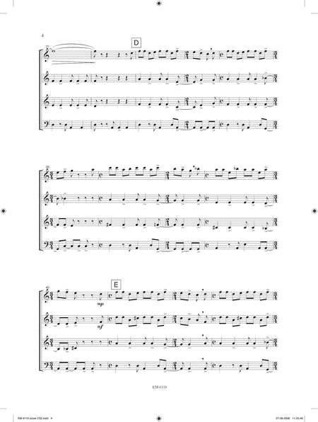Latin Dances no.2 (Merengue) for Clarinet Quartet image number null