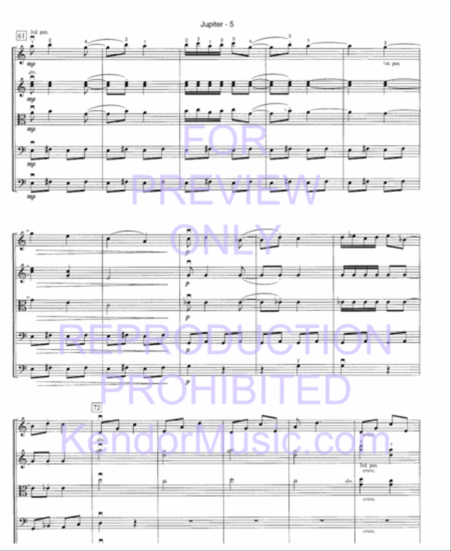 Jupiter (from The Planets) String Orchestra scores gallery preview page 7