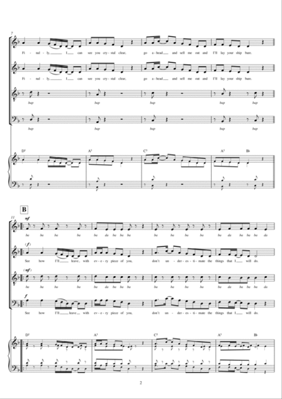 Rolling In The Deep (Arr. Gitika Partington) Choir scores gallery preview page 2