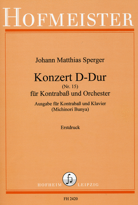 Book cover for Konzert Nr. 15 fur Kontrabass und Orchester D-Dur / KlA