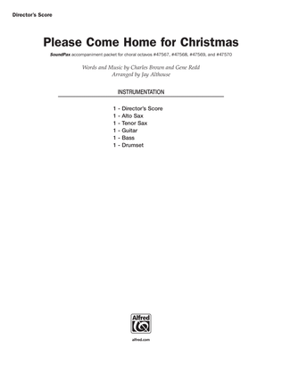 Book cover for Please Come Home for Christmas: Score