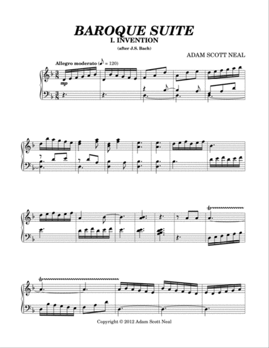 Baroque Suite Piano Solo scores gallery preview page 4