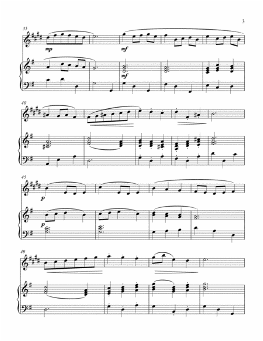 Bach's Minuet In G (treble Eb instrument solo) Alto Saxophone scores gallery preview page 4