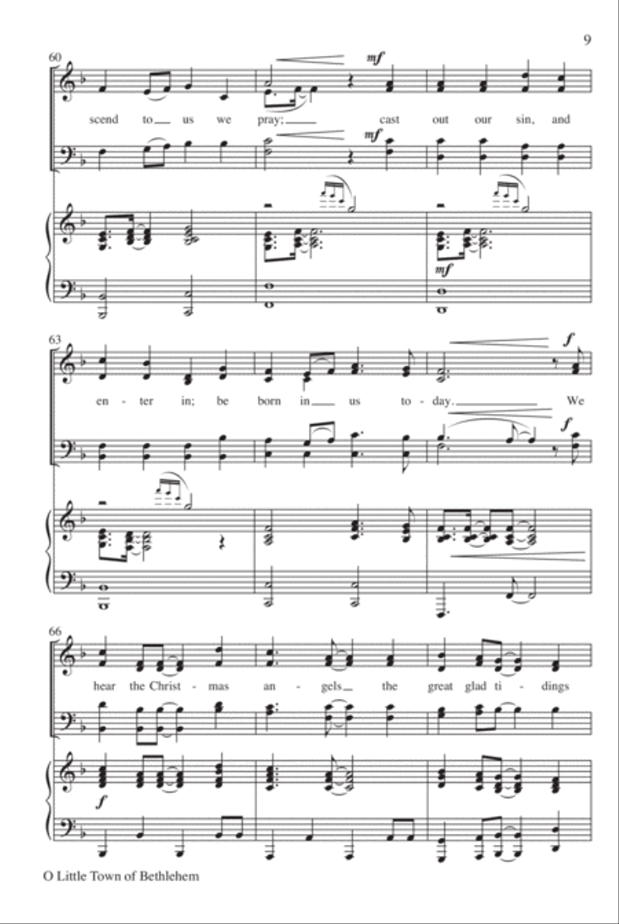 O Little Town of Bethlehem 4-Part scores gallery preview page 10
