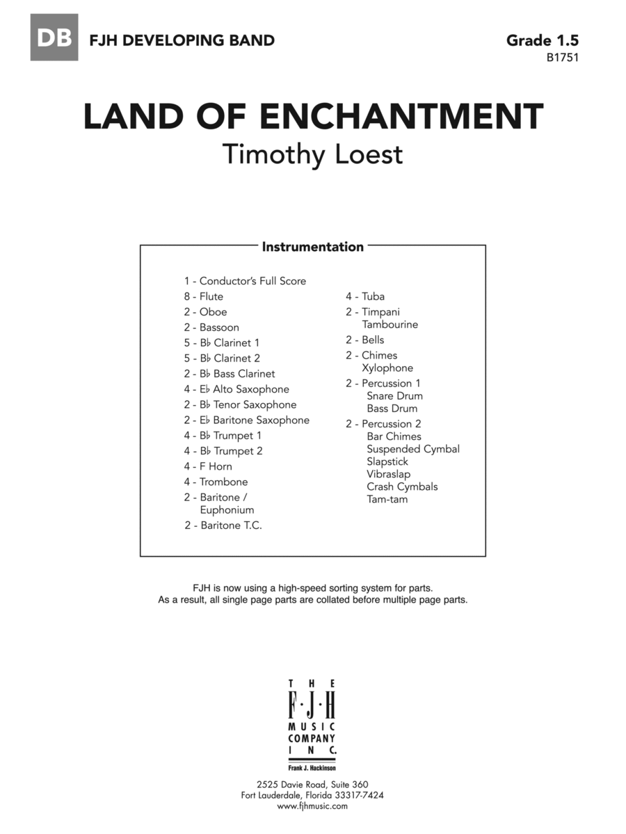 Land of Enchantment: Score Concert Band scores gallery preview page 1