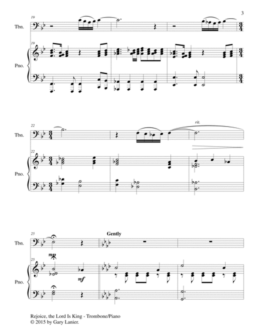 REJOICE, THE LORD IS KING (Duet – Trombone and Piano/Score and Parts) image number null