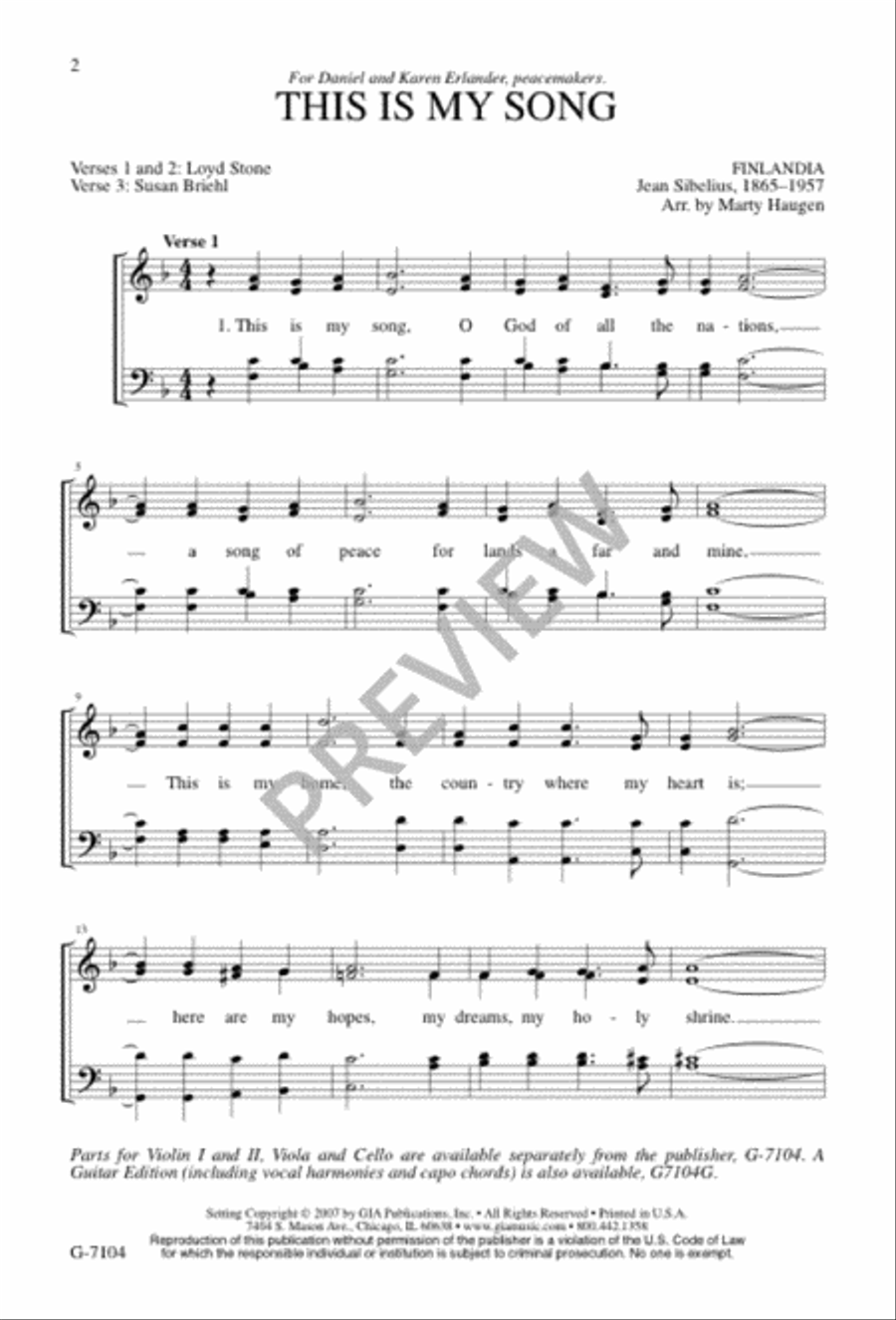This Is My Song 4-Part scores gallery preview page 2