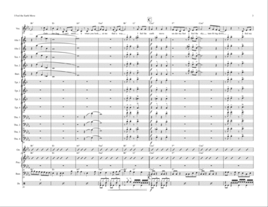 I Feel The Earth Move Jazz Ensemble scores gallery preview page 3