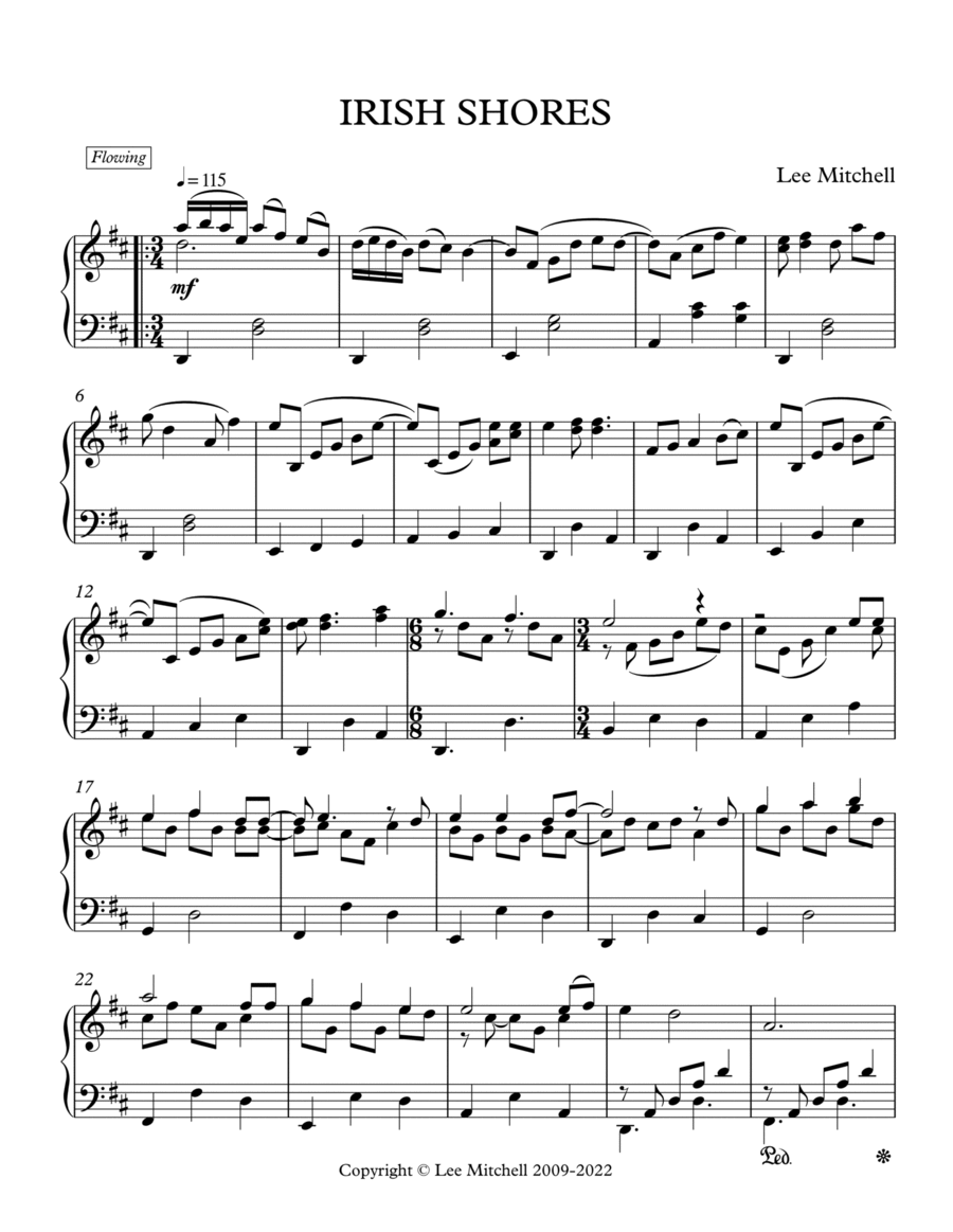 Irish Shores Irish Shores Piano Solo scores gallery preview page 1