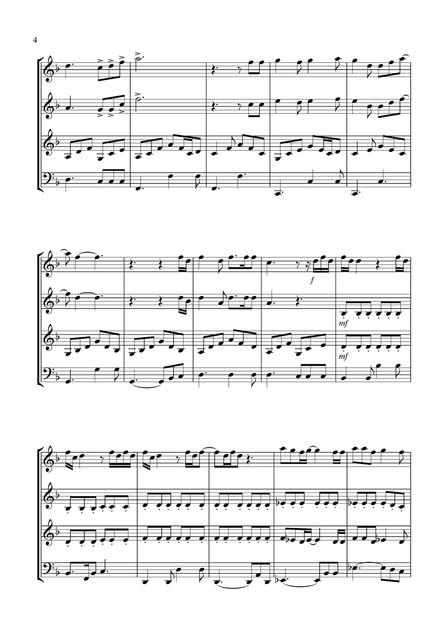 One And Only String Quartet scores gallery preview page 4