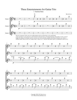 Book cover for Three Entertainments (Guitar Trio) - Score and Parts