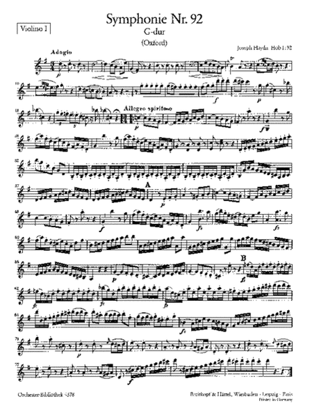 Symphony No. 92 in G major Hob I:92