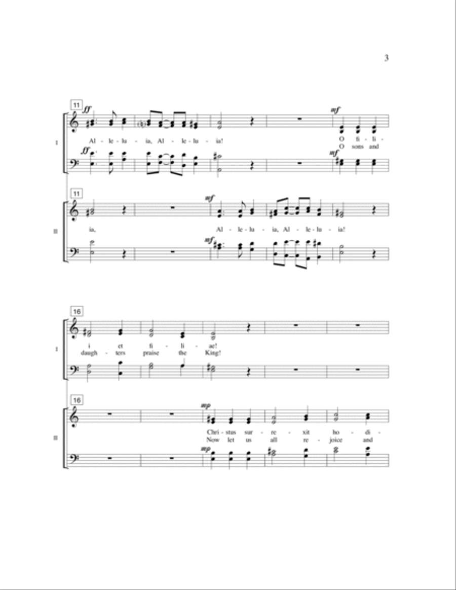 O Filii et Filiae 4-Part scores gallery preview page 6