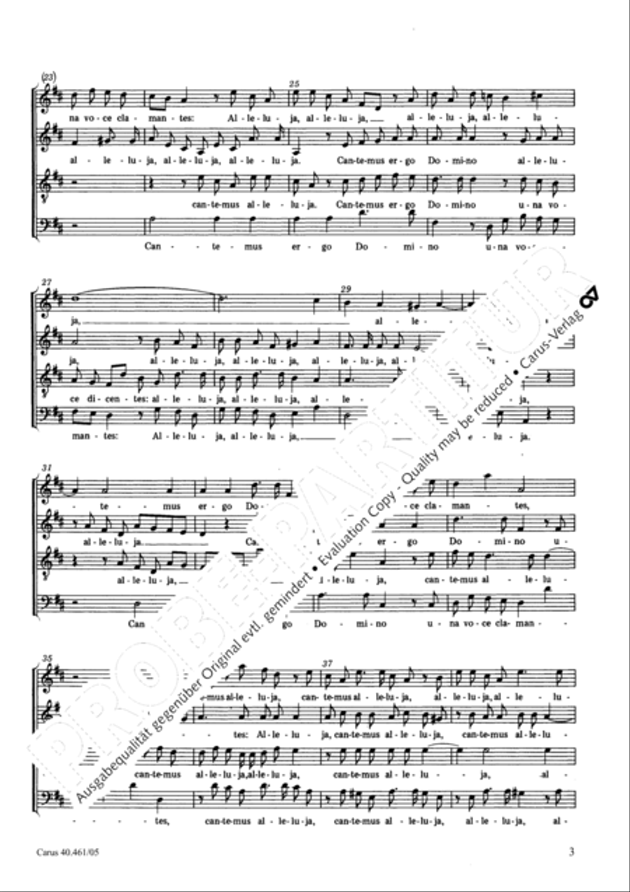 Benedictus sit Deus Pater 4-Part scores gallery preview page 4