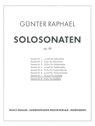 Zwei Solosonaten (1946) f sharp minor, E major, Op. 46,7/46,8
