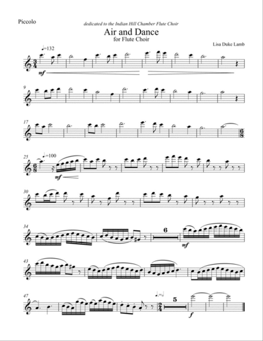 Air and Dance Woodwind Ensemble scores gallery preview page 4