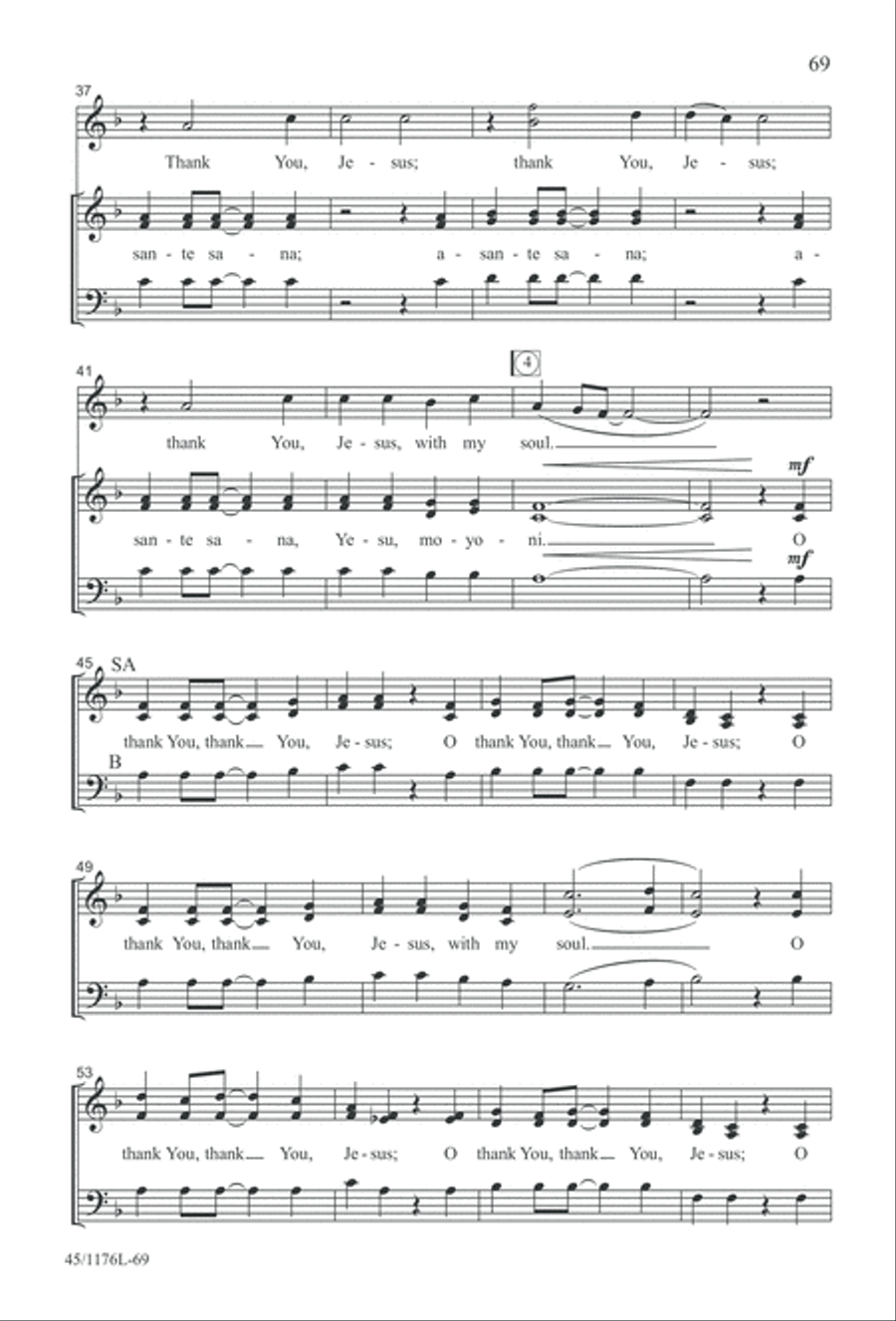 10 More Anthems for about 10 Singers 3-Part scores gallery preview page 69